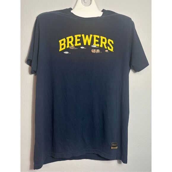 Baseballism Milwaukee Brewers Shirt Men's XXXL 3XL Blue Short Sleeve Baseball - Picture 3 of 7
